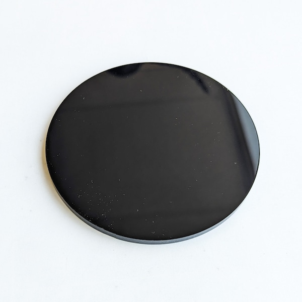 Black Cast Glossy Acrylic Circle (4.7" 1/4" thick) Offcut Remnants Craft Art Supplies Coaster Blank Base