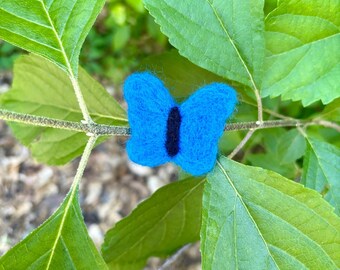 Pin de mariposa, broche de mariposa pasador de mariposa de fieltro, broche de fieltro, joyería de mariposa, accesorio de mariposa, joyería de la naturaleza, jardín, insecto