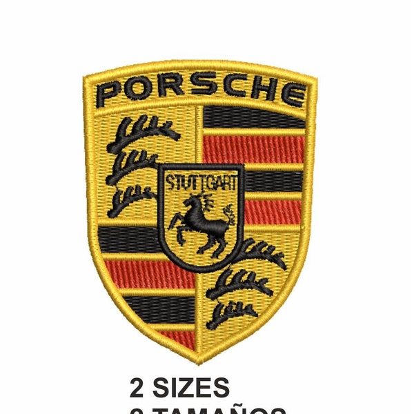 Diseño de bordado a maquina Porsche, adaptable a casi todo tipo de tejido textil