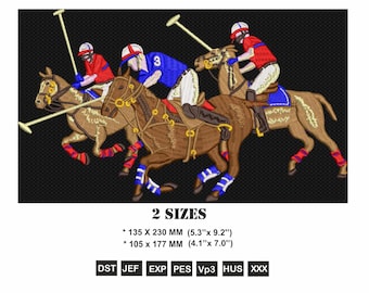 Desenho de bordado de cavalo triplo, bordado de cavalo de polo, padrão de bordado de cavalo, download instantâneo, desenhos para camisas polo, desenhos.