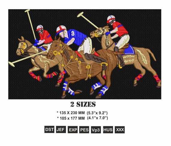 Diseno de bordado triple caballo caballos polo para bordar patron de bordado caballos descarga instantanea disenos para polos picajes. Etsy Espana