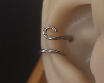 16g Niobium 'Swan' Rings for Conch and Helix Piercings ~ 16g / 1.2mm