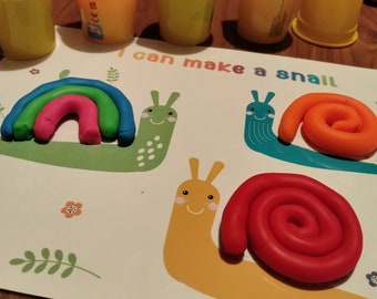 12 x Cute Play Dough Mats laminated | Play Dough Activity, Montessori Learning, Preschool Activity, Homeschool | Fine motor skills