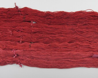 Scarlet Red Gradient in 100% Rayon Boucle Yarn