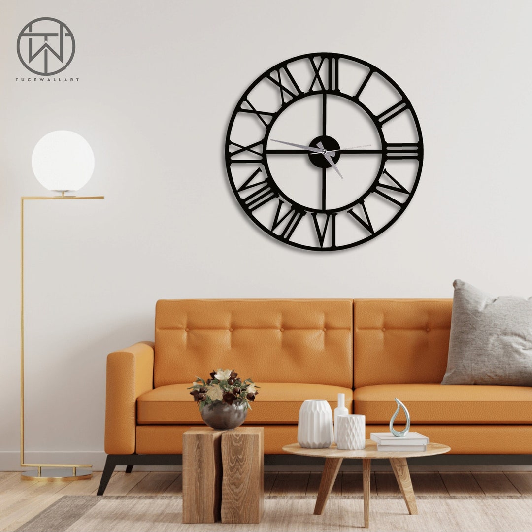 Roman Numeral Metal Wall Clock,metal Wall Art,metal Wall Decor