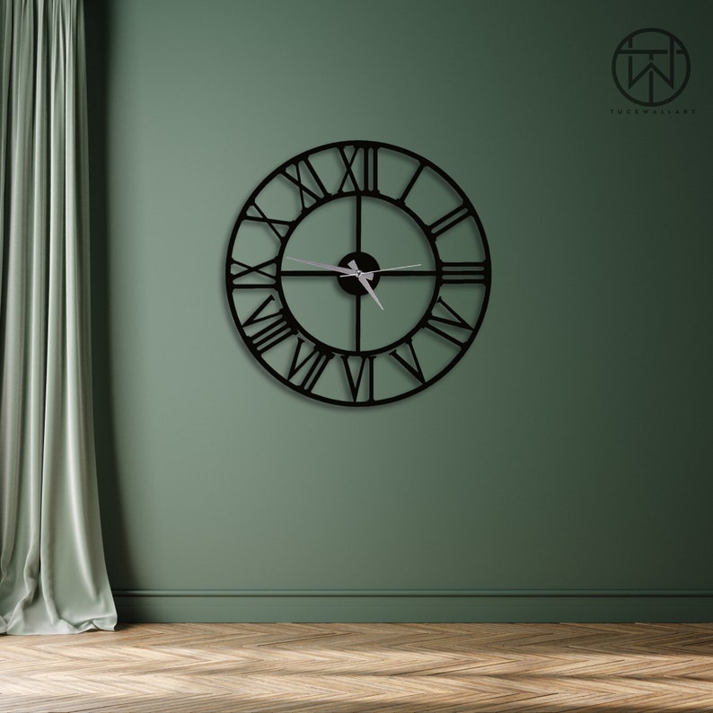 Roman Numeral Metal Wall Clock,metal Wall Art,metal Wall Decor
