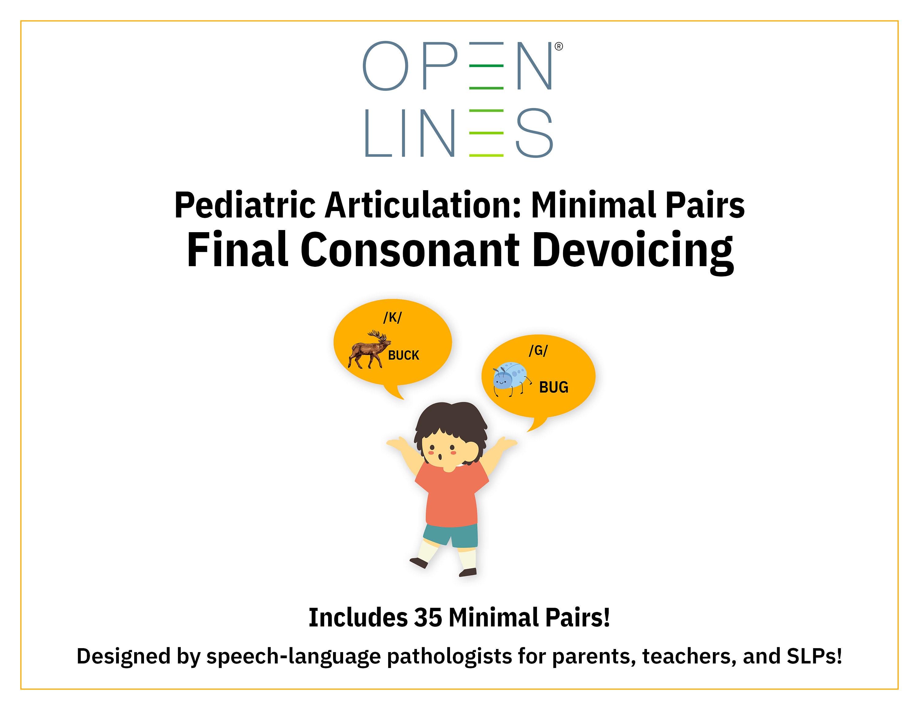 Speech Therapy Exercises: Final Consonant Devoicing (minimal Pairs ...