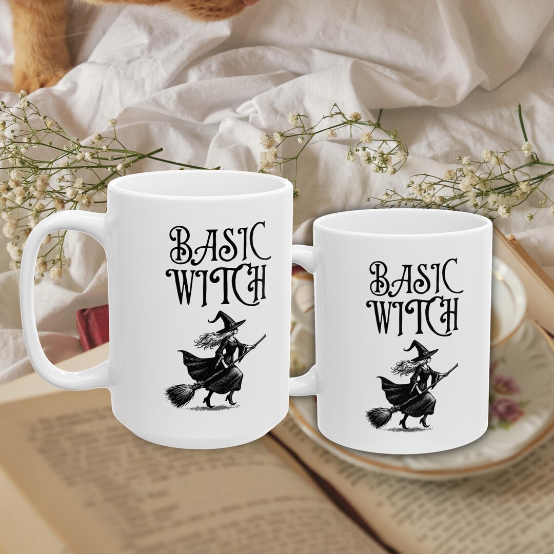 Basic Witch Halloween Mug, Witchy Vibe Coffee Mug, Housewarming Gift ...