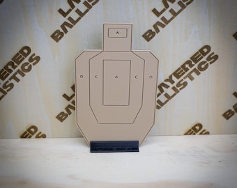 USPSA / IPSC 1/5th scale Dry Fire Targets - Tan Letters