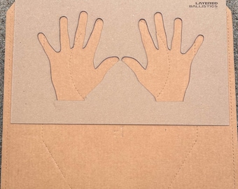 Hands "Non-Threat" Stencil (Kraft Board)