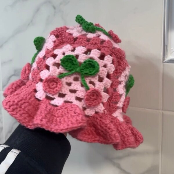 Cute crochet cherry bob