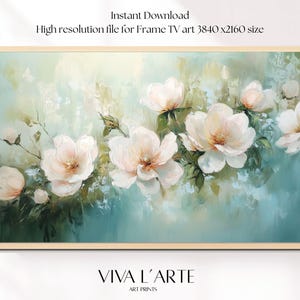 Samsung Frame TV Art Spring Artwork, Nostalgic summer flowers samsung frame tv art, Pastel Painting Screensaver, Digital Download, TV1572