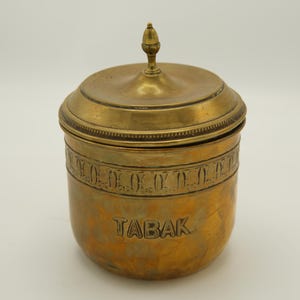 brass tobacco jar Antique Bradley & Hubbard Slag Glass Arts & Crafts Humidor Dutch Delftware Blue & White