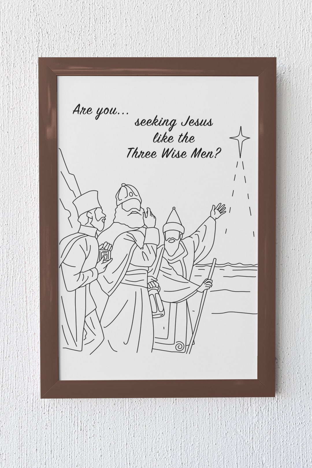 Three Wise Men Printable Wall Art, Christmas Wall Decor, Home Wall Art ...
