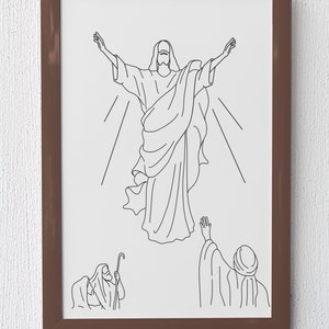 Ascension of Jesus Printable Wall Art, Bible Verse, Christian Wall Art, Bible Wall Art, Easter Wall Art, Jesus Wall Art, Instant Download