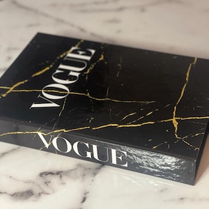 Decorative Vogue Marble Openable Luxury Book Box, Book Box, Coffee Table Decor, Shelf Decor, Fake Book, Book Staging, Gift Box,