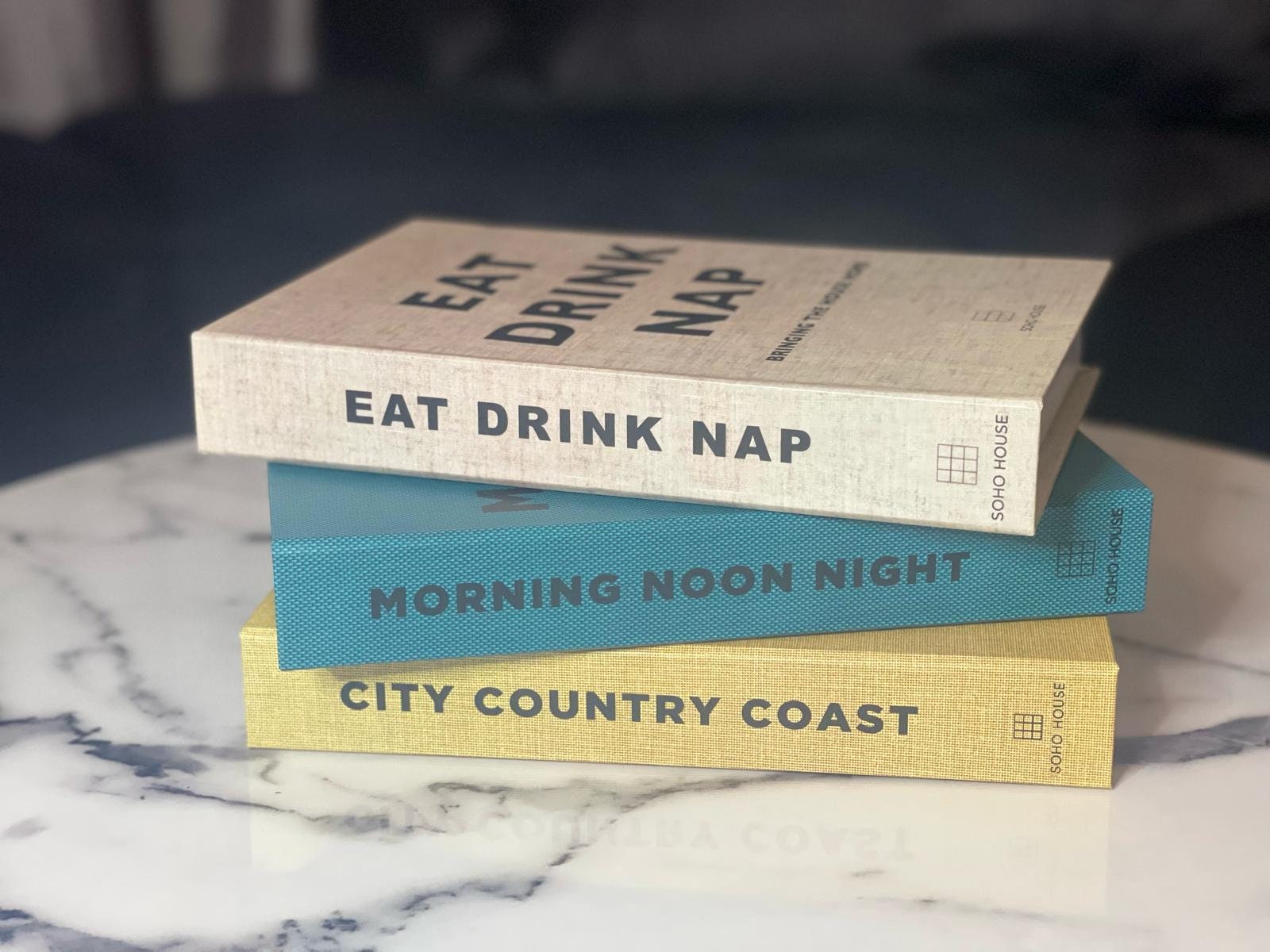 Decorative Eat Drink Nap Neutral Luxury Book Box, Book Box