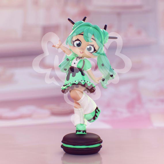 Chocomint Miku 3D Printed Garage Kit Figure - Etsy