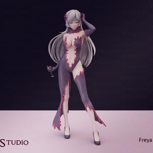 Freya 3D Printed Garage Kit Figure