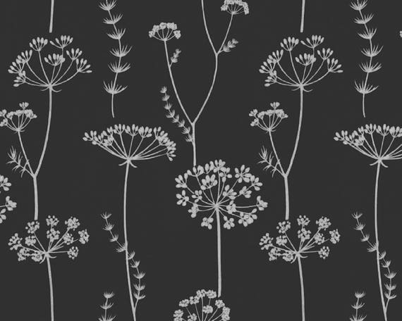 Black White Drapery Fabric By The Yard Waverly Simplicity Etsy
