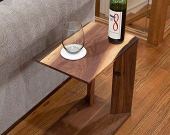 Modern Walnut End Table Epoxy Table