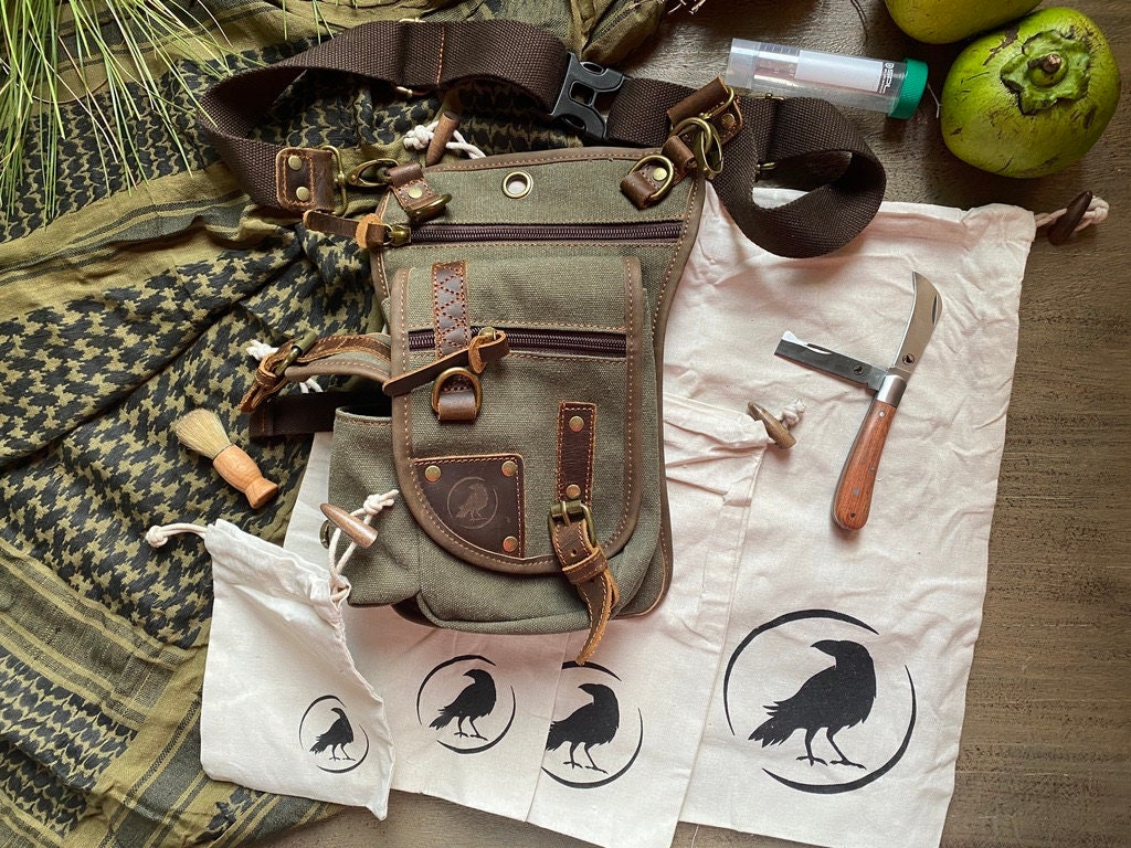 Eremos Foraging Kit Bundle - Better than a Basket or Pouch! Start your Wild Food Adventures. Perfect for Mushroom, Berries, and Vegetables.