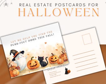 Halloween Realtor Postcard | Fall Marketing Template (Digital Download)