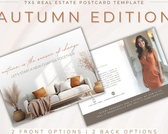 Fall Real Estate Postcard | Autumn Marketing Template (Digital Download)