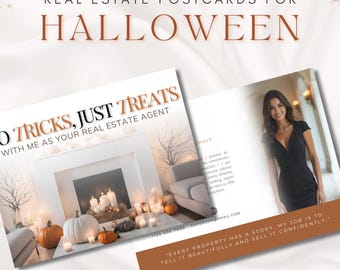 Halloween Realtor Postcard | Customizable October Marketing (Digital Download)