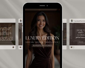 Luxury Realtor Social Media Templates: Elegant Real Estate Marketing (Digital Download)