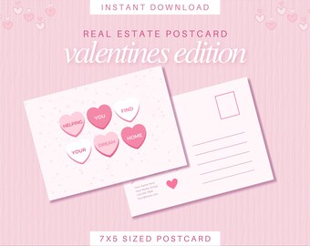 Valentine's Real Estate Postcard: February Realtor Marketing (Digital Download)