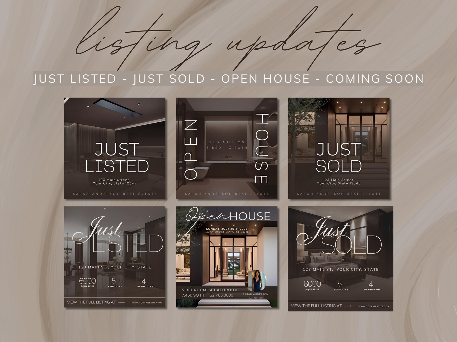 Realtor Blog Posts Luxury Real Estate Social Media Posts | Luxury Realtor IG Posts | Canva ...