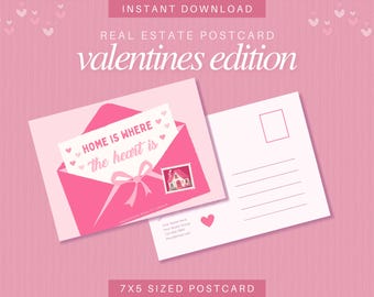 Valentine's Day Realtor Postcard | Customizable Real Estate Template (Digital Download)