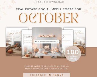 Fall Realtor Templates | October Real Estate Social Media