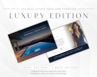 Luxury Real Estate Postcard: Realtor Marketing Template (Digital Download)