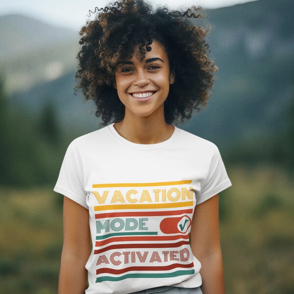 Unisex Vacation mode activated png svg-Retro Vacation mode design- cool vacation design-Vacay mode activated-Vacation design for printing