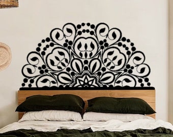 Mandala Metal Headboard, Over Bed Mandala Metal, Above Bed Decor, Morocco Patterns Metal Decor Bedroom, Bohemian Bed Head, Gift For Her