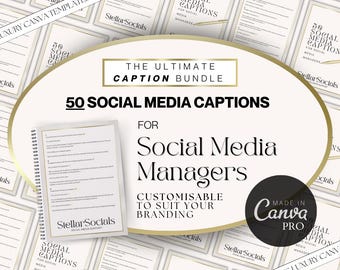50 legendas do Instagram para gerente de mídia social | Pacote de legendas de gerenciamento de mídia social | Postagens em mídias sociais | Legendas da agência de marketing