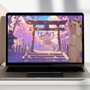 Japanese Wallpaper, Anime Wallpaper desktop, Japanese notebook, Japanese Fans,Wallpaper Computer, Japanese office decor, Laptop Wallpaper