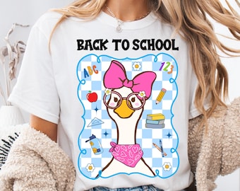 Design für Lehrer zum Schulstart, Lehrer-Shirts, Lustige Gans (PNG), Geschenkidee für neue Lehrer