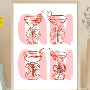 Cin cin poster print Trendy Cin Cin wall art Bar Cart Decor Print Aesthetic Bar Prints Kitchen Wall Art Coquette wall art Drinks wall art