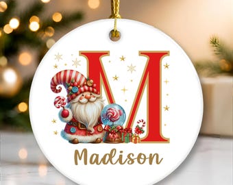 Christmas Alphabet PNG, Personalized initials, Custom Kids Name, Santa Ornament, Family custom, Holiday Initial Sublimation, Junk Journal