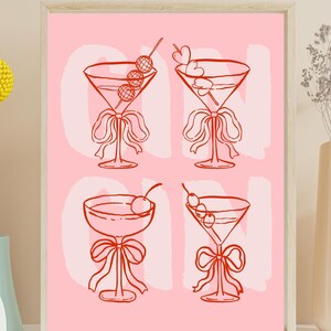 Cin cin poster print Trendy Cin Cin wall art Bar Cart Decor Print Aesthetic Bar Prints Kitchen Wall Art Coquette wall art Drinks wall art