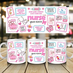 Nurse mug with inspiring quotes, Nurse appreciation, Custom mugs, Affirmations, Personalized gifts, Coffee cups sublimation, Coquette mug