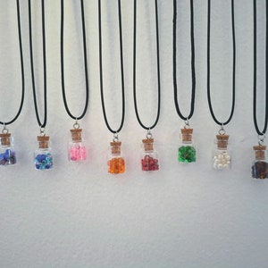 18" leren ketting met kralen en kralen | Leren riempje met glazen fleskralen | Leuke ketting met leren riem