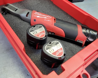 "Milwaukee Packout M12 ""Fuel Ratchet"" Schaumstoffeinsatz DXF-Datei"
