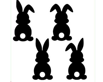 Pack de fichiers SVG Silhouette de lapin de Pâques