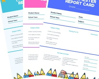 Report Card Progress Report Template: Simple