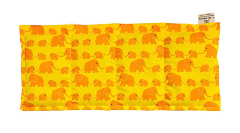 Körnerkissen Mikrowelle geeignet Wärmekissen Natur Dinkelkissen 100% Baumwolle Elefant 45x20cm Bild 6