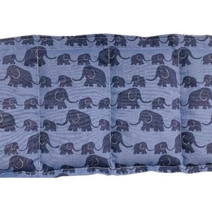 Körnerkissen Mikrowelle geeignet Wärmekissen Natur Dinkelkissen 100% Baumwolle Elefant 45x20cm Bild 3